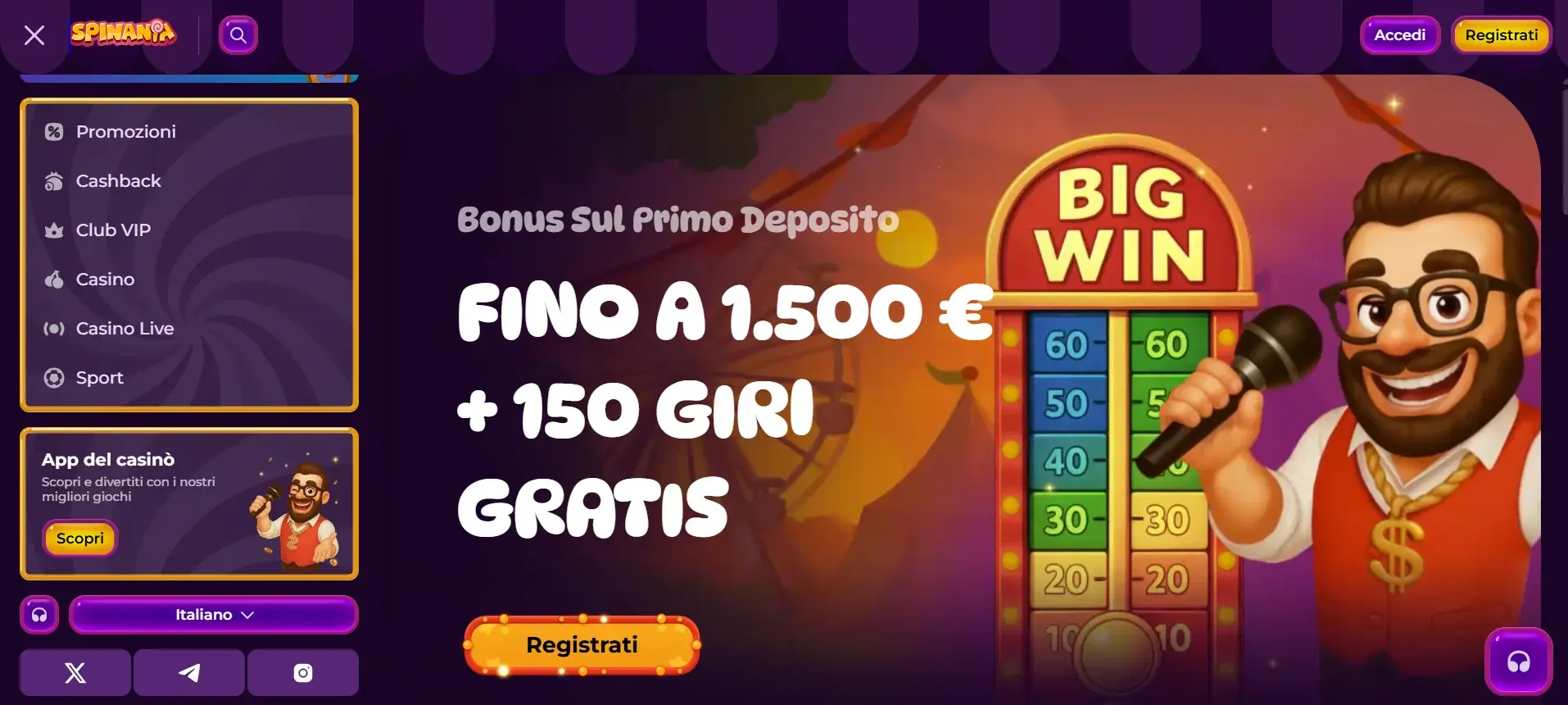 Spinania Casino recensione